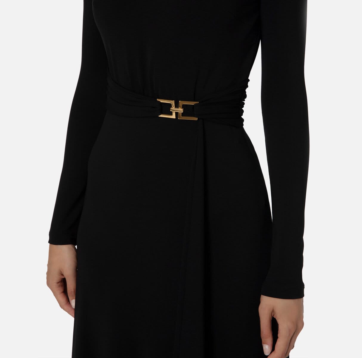 Asymmetric midi dress made of jersey - Image 3